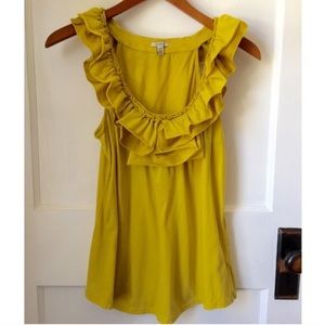 Mustard yellow Bordeaux top