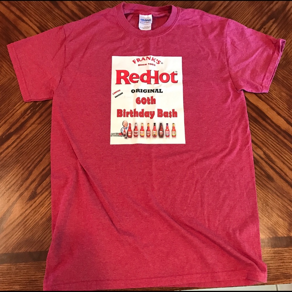 FRANKS RED HOT Sauce men's size small tshirt