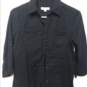 Black/charcoal button up