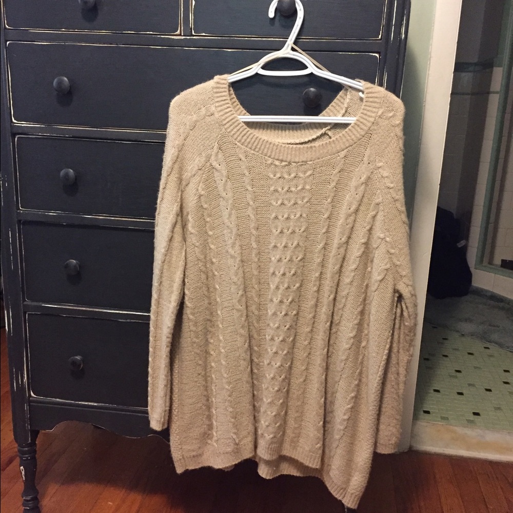 Plus Size Cable Knit Sweater