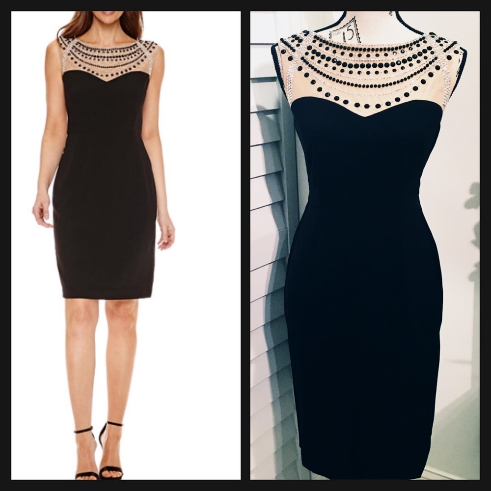 NWT Stunning Embellished Collar Sleeveless Dress