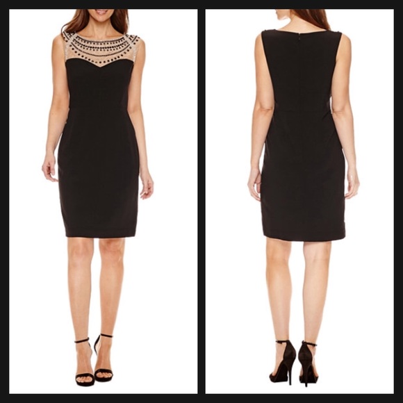 NWT Stunning Embellished Collar Sleeveless Dress - Picture 2 of 6