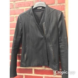 Helmut Lang Coated Denim Biker sz L