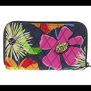 Vera Bradley jazzy blooms zip around wallet