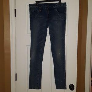 Dark Acid Washed Skinny Leg Armani Exchange Jeans
