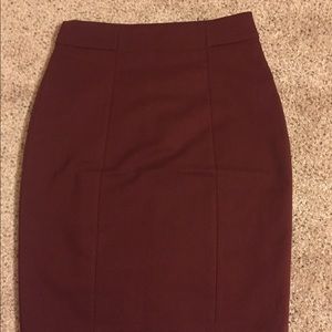 Red pencil skirt