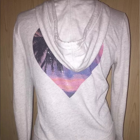 ❌SOLD❌ Victoria Secret Sequin Heart Hoodie - Picture 2 of 6