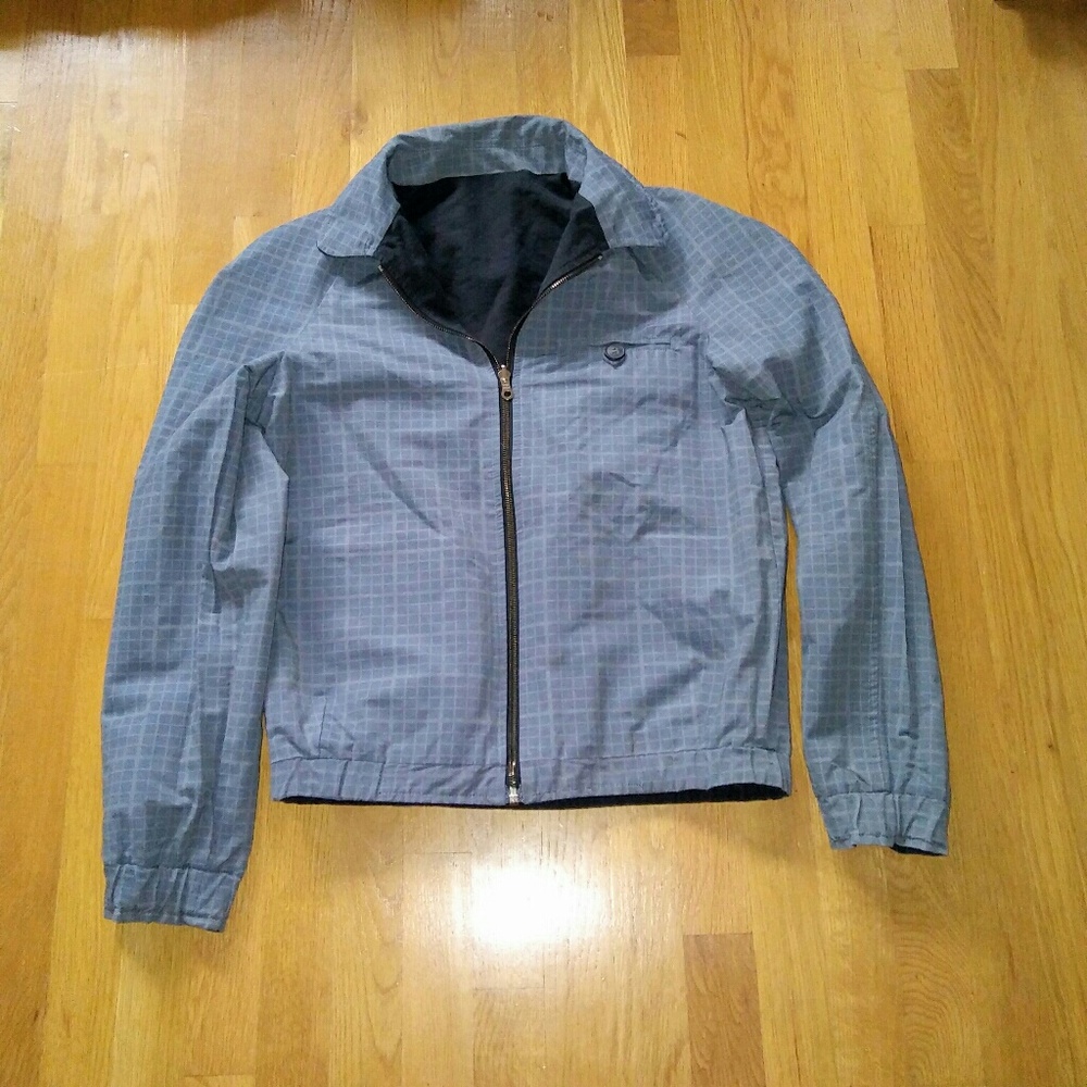 Apc Cotton casual reversable grey navy blue jacket
