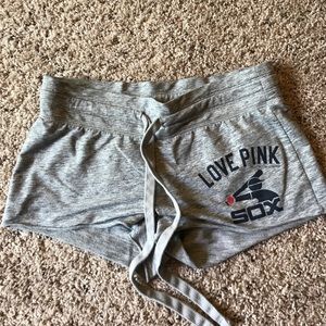PINK white sox shorts