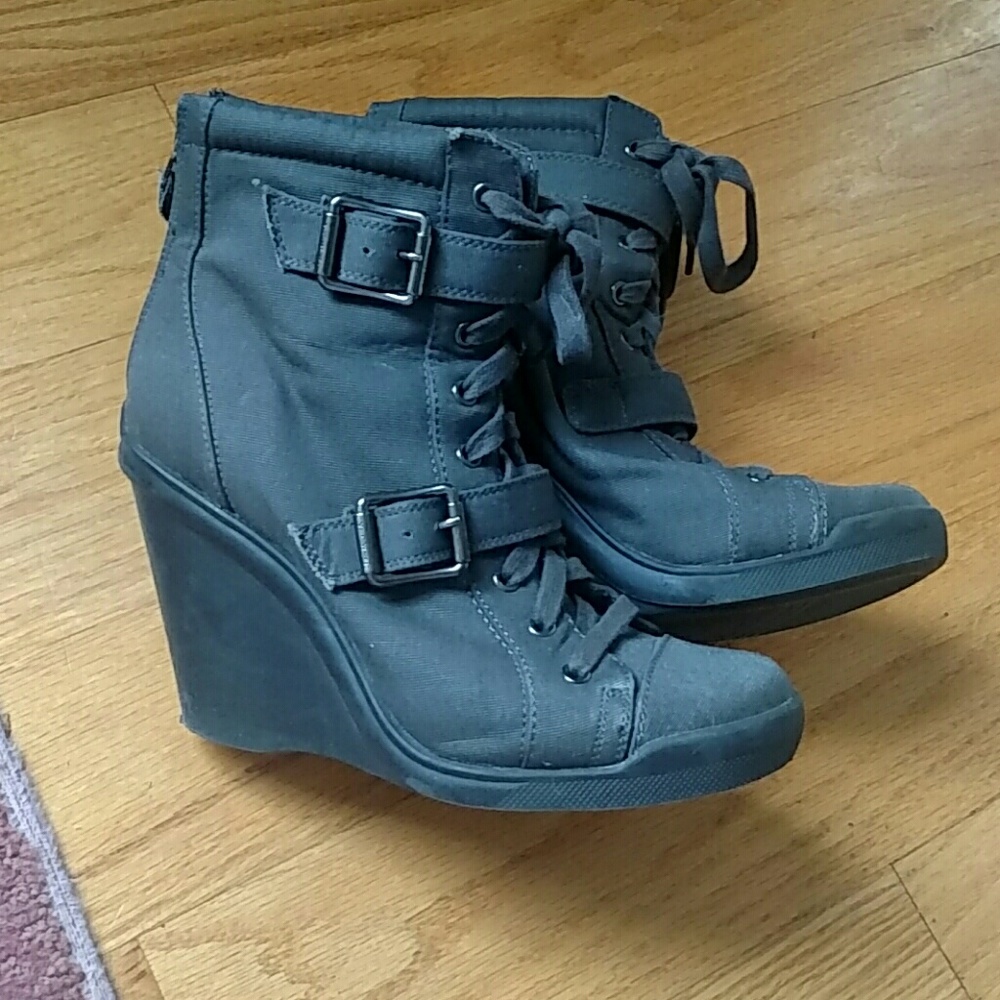 Simply Vera by Vera Wang wedge lace-up boots