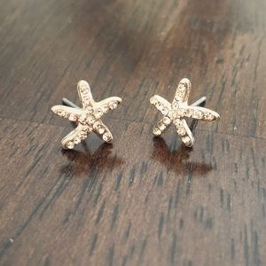 Mini Gold Starfish Earrings