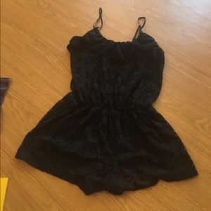 Black lace romper. Size small