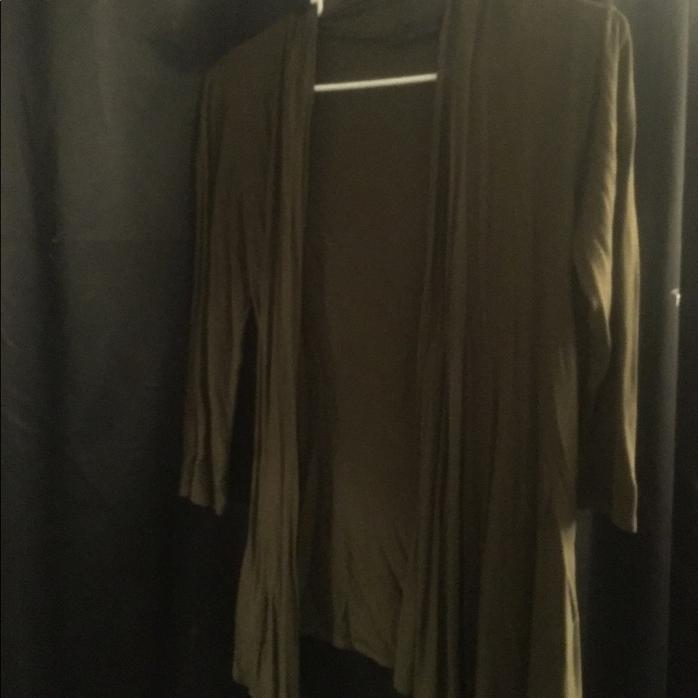 Olive green 3/4 cardigan