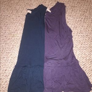 Lot of 2 LOFT peplum sleeveless tops