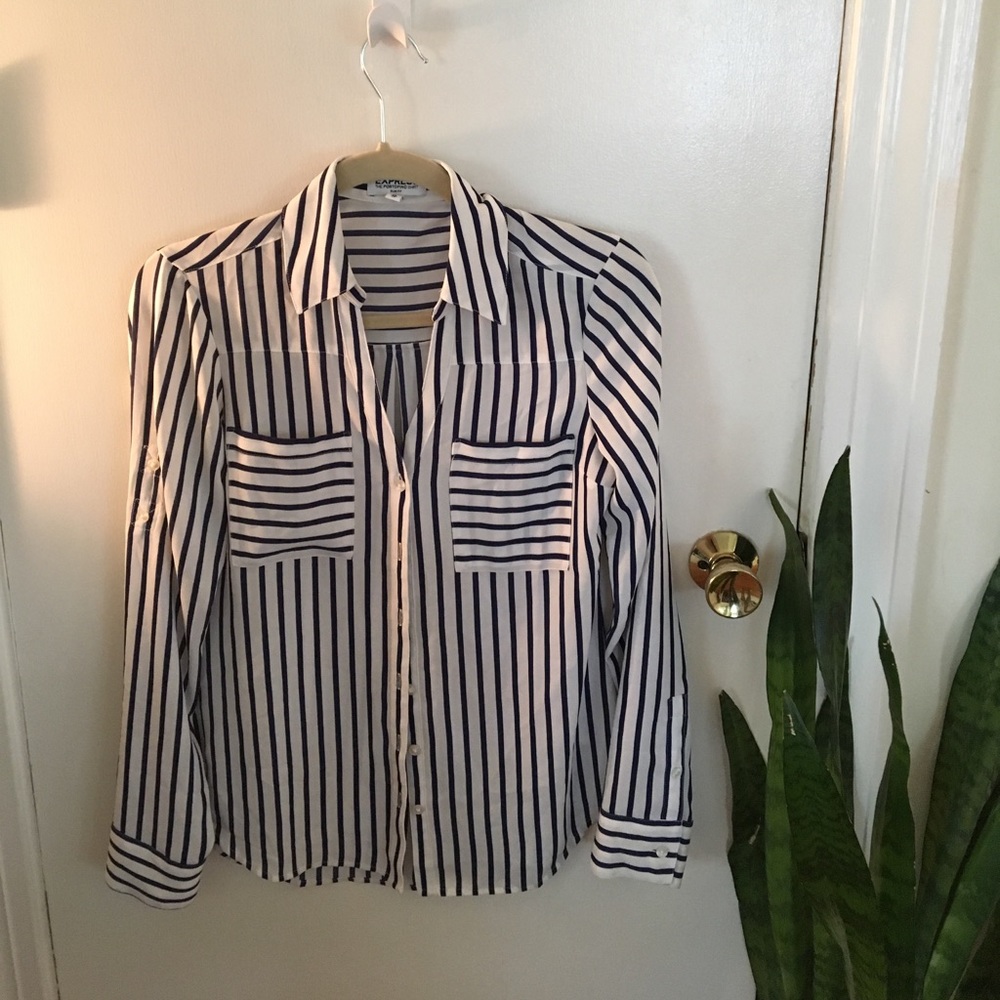 Express portofino slim fit xs striped