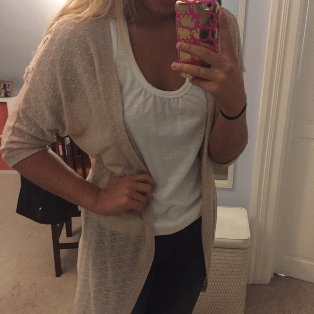 Pale Pink Lace Cardigan