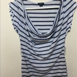 Striped scoop neck