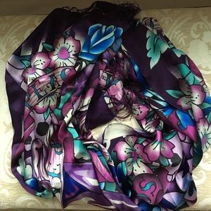 Ed Hardy tattoo silky scarf
