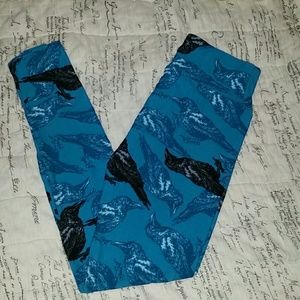 Teal Crow OS LulaRoe Leggings