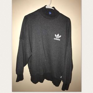 Gray adidas high neck sweatshirt