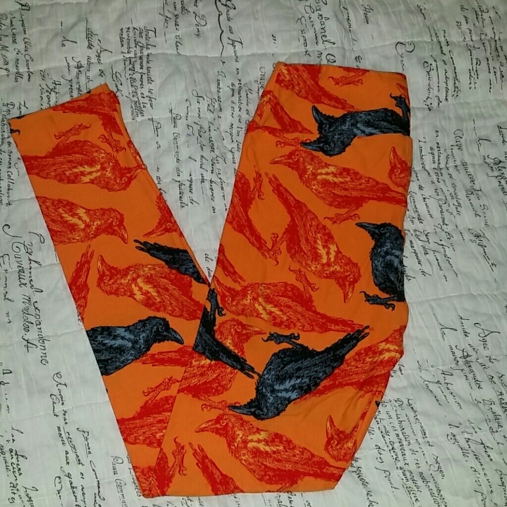 Orange Crow LulaRoe Leggings