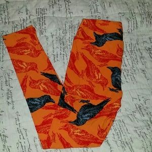 Orange Crow LulaRoe Leggings