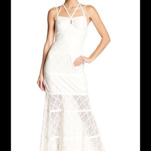 Dress Lace Keyhole Maxi Ali & Jay Women's White