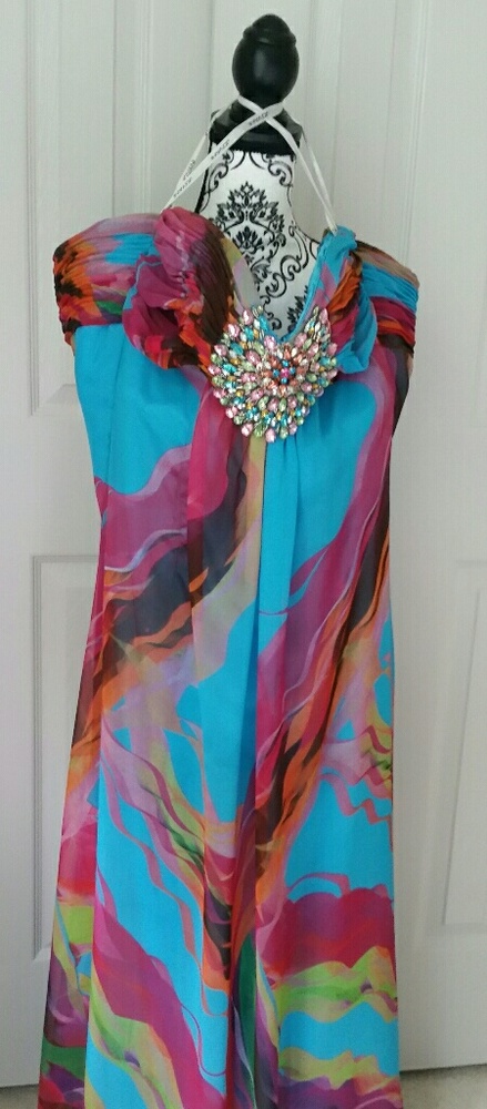 Embellished off shoulder dress
