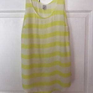 Yellow & White striped tank top