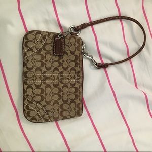 Small coach wristlet