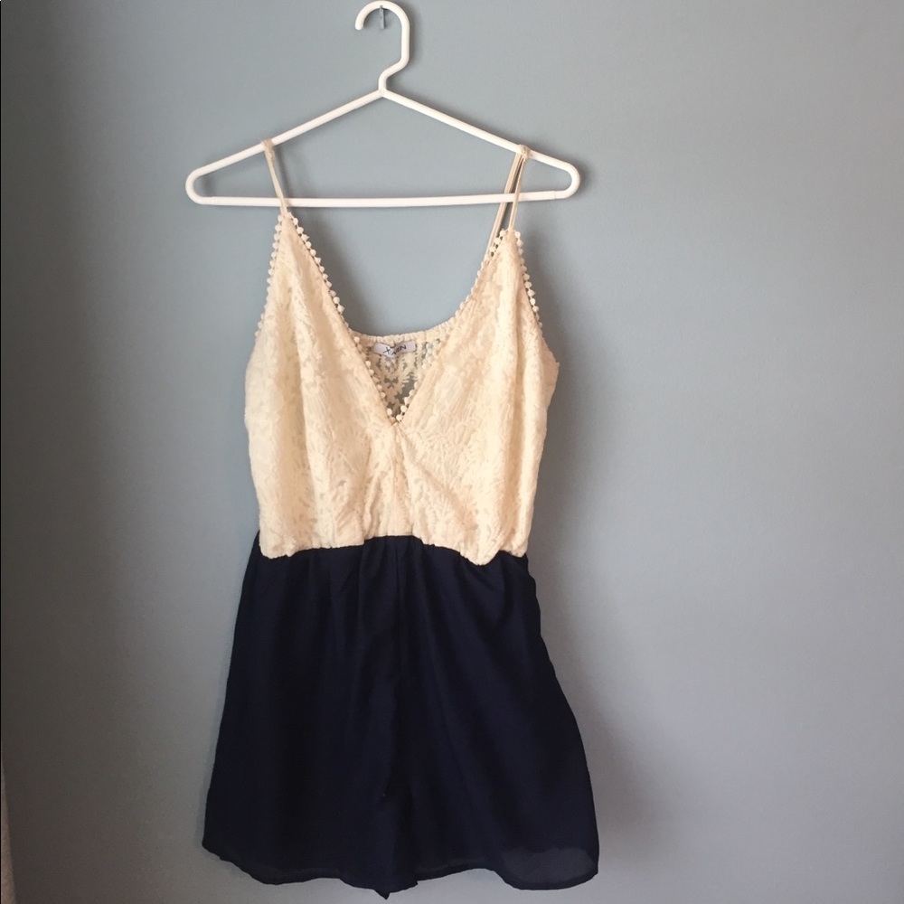 Blue and lacy romper. Great coniditon