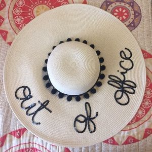 "Out of Office" Sequined Sun Hat