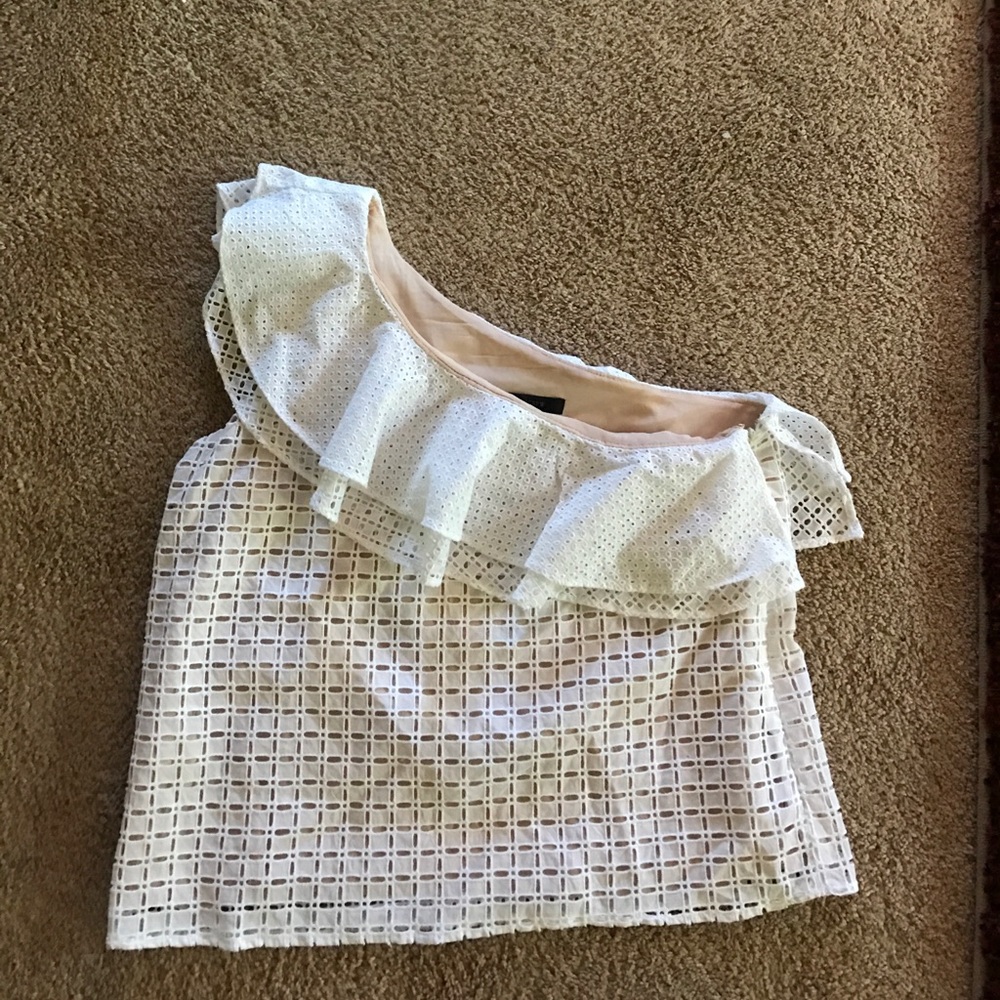 White Off the shoulder J. Crew Blouse