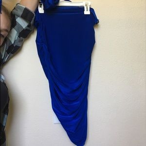 One shoulder tie dress.