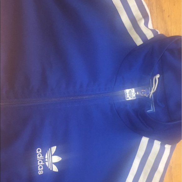 Kids blue adidas zip up - Picture 2 of 4