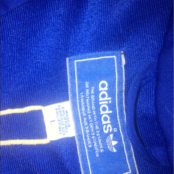 Kids blue adidas zip up - Picture 3 of 4