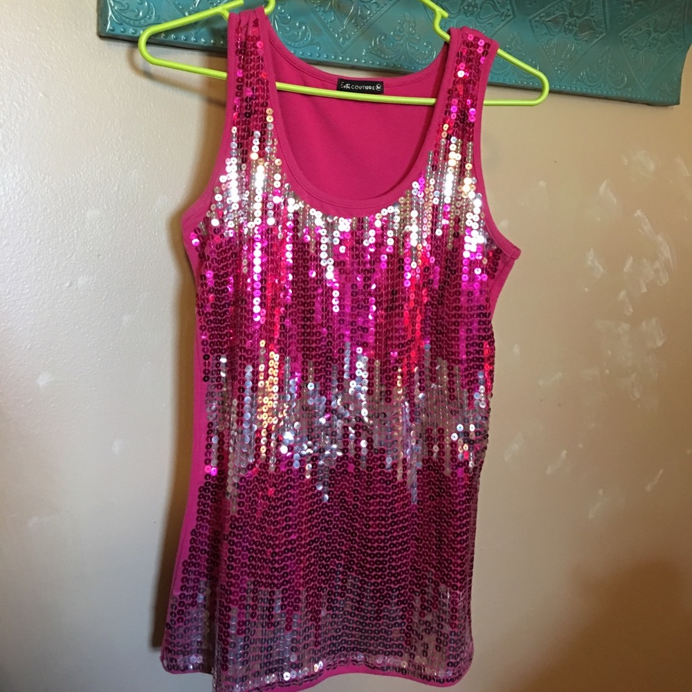 Esti Couture sequin tank top.