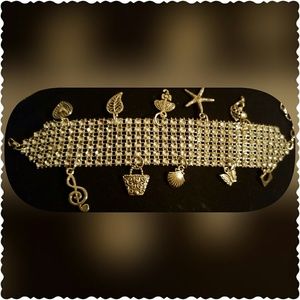 Rhinestone charm bracelet