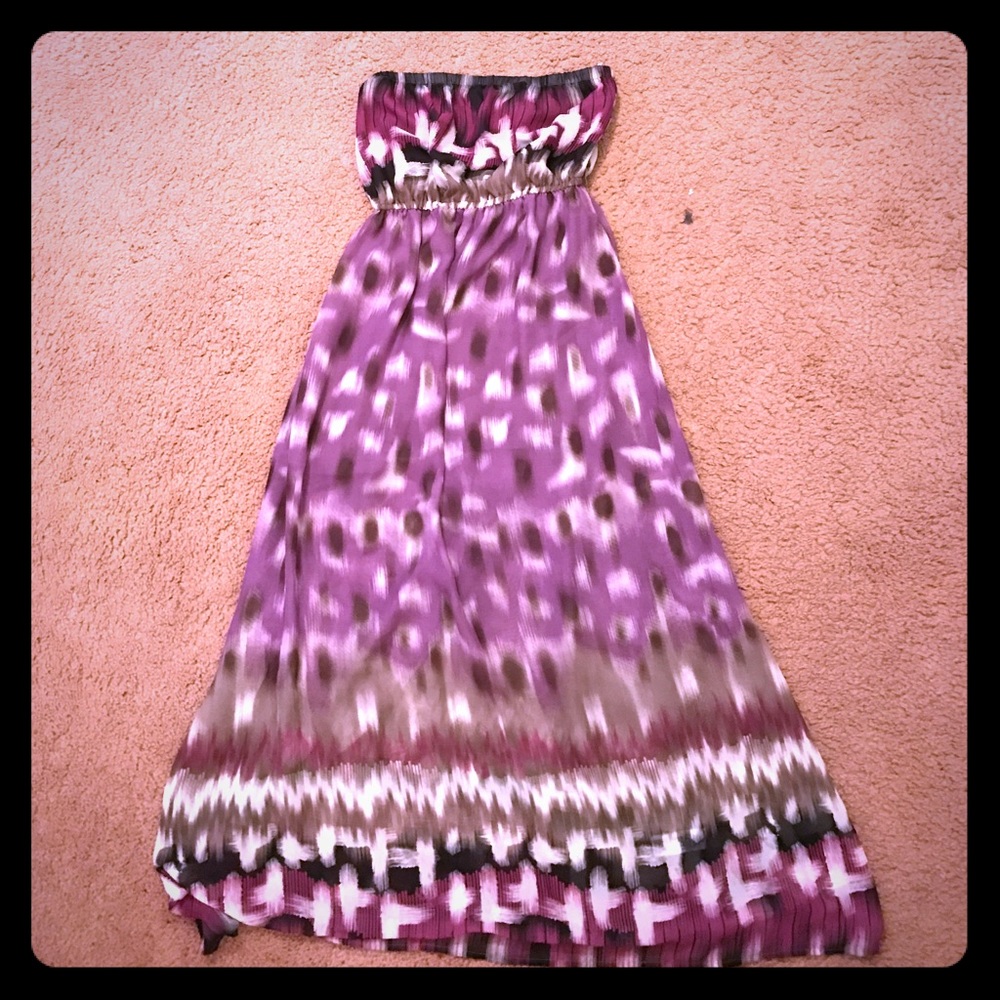 Strapless maxi dress