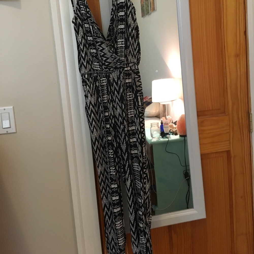 Small tribal black and white jumpsuit