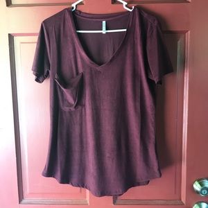 Purple V-neck