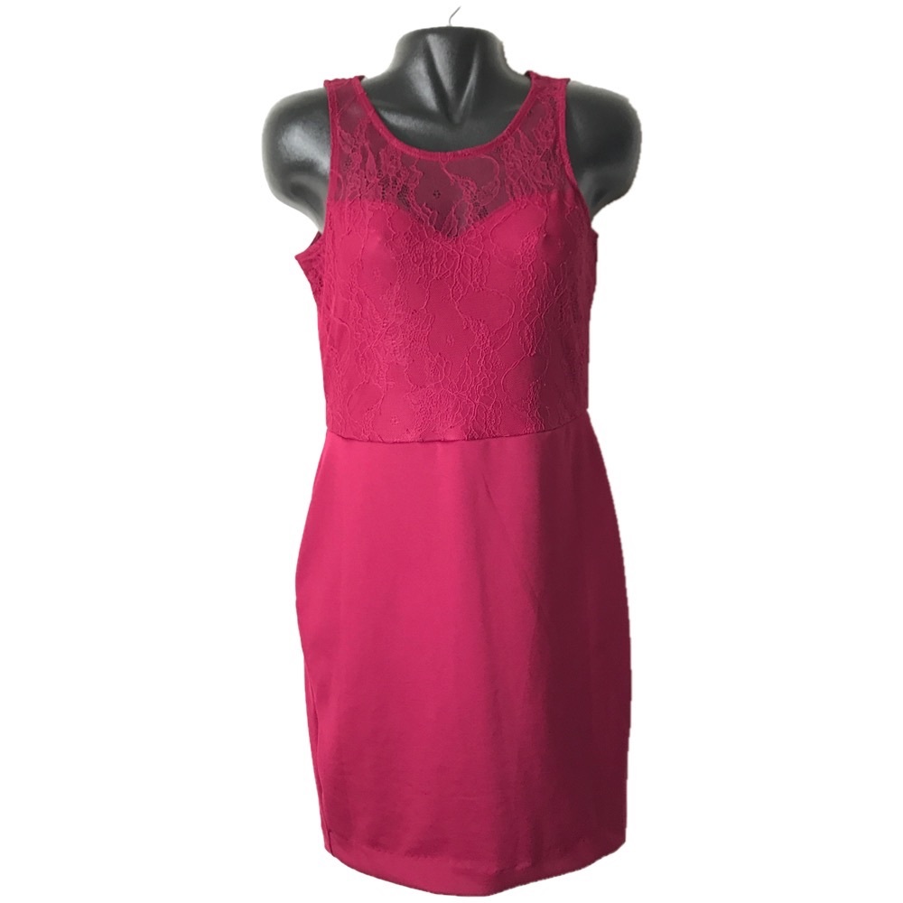 NWT BRAND NEW MAROON TOP LACE MIDI DRESS