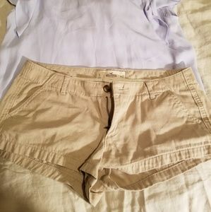 💥Khaki shorts. Worn twice!