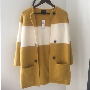 Anthropologie NWT Gold & Cream Collegiate Sweater