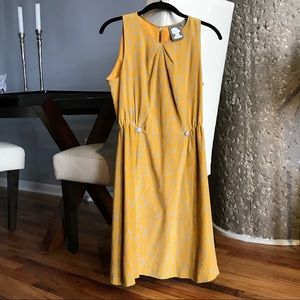 Pretty yellow and grey dress from Anthropologie!