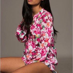 NEW Macbeth Collection Floral BFF Blouse