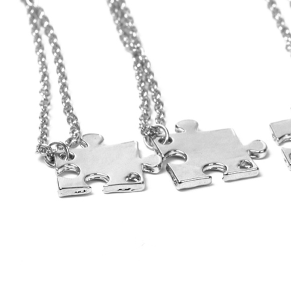 4 Puzzle Piece Friendship Necklace - Picture 6 of 8