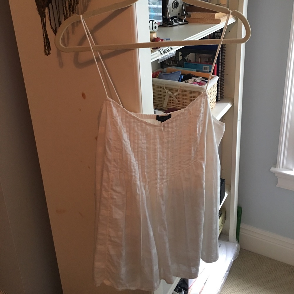 White flowy tank top