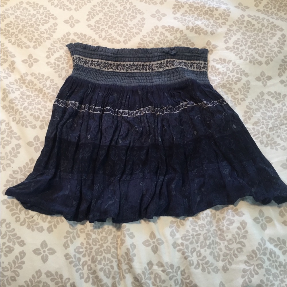 Blue lose mini skirt
