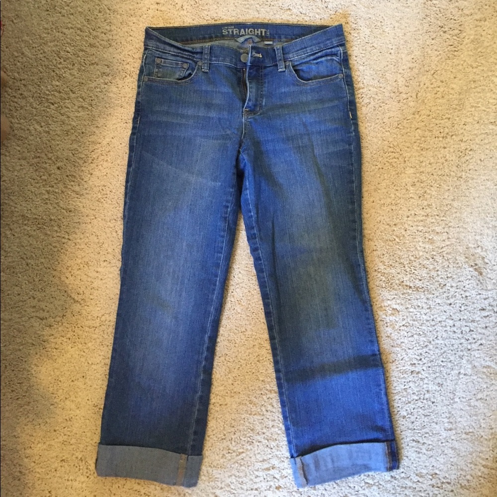 NY&C Low Rise Straight Leg Cropped jeans